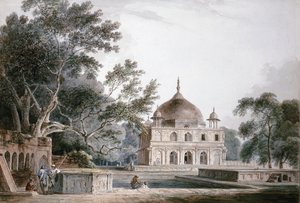 Het Mausoleum van Prins Khusrau, Allahabad, Uttar Pradesh door Thomas Daniell