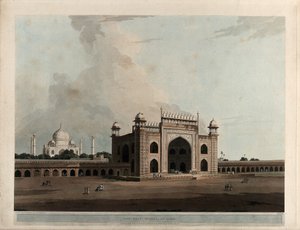 De Taje Mahal, in Agra door Thomas Daniell