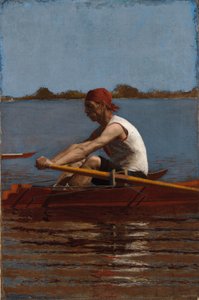 John Biglin in een enkele skiff door Thomas Eakins