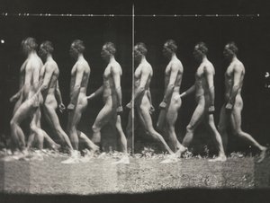 [Man Wandelt, Stroboscopische Fotografie], 1880s, gedrukt 1930s-40s door Thomas Eakins