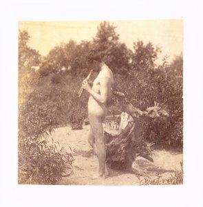 Staande fluitspeler Studie voor Arcadia door Thomas Eakins