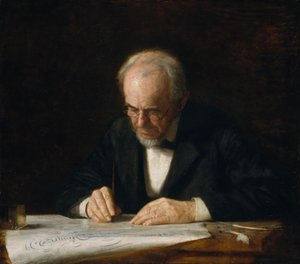 De Schrijfleraar, 1882 door Thomas Eakins