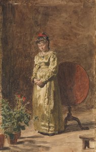 Jong meisje mediterend, 1877 door Thomas Eakins