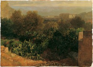 Zuidelijk landschap met cactussen door Thomas Ender