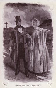 Illustratie voor The Woman In White door Wilkie Collins door Thomas Eyre Macklin
