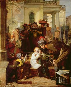 De dorstige klant (olieverf op doek)