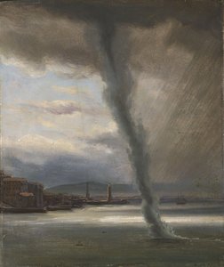 Een waterhoos in de baai van Napels