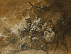 Een boerenfamilie op weg naar de markt door Thomas Gainsborough