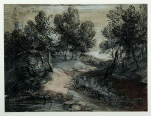 Een houtwagen op een bosweg, 1775-80 door Thomas Gainsborough