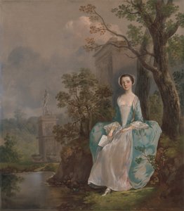 Portret van een vrouw door Thomas Gainsborough