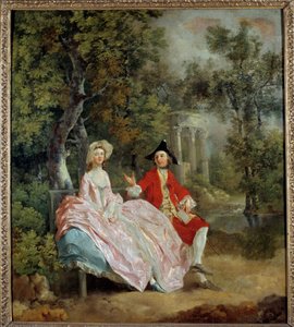 Gesprek in een park: Thomas Gainsborough en zijn vrouw Margaret