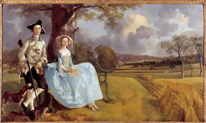 Volledig, portret van Robert Andrews en zijn vrouw door Thomas Gainsborough