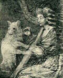 Harpist en hond, ca. 1778, 1943 door Thomas Gainsborough