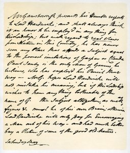 Brief van Thomas Gainsborough aan Lord Hardwicke door Thomas Gainsborough
