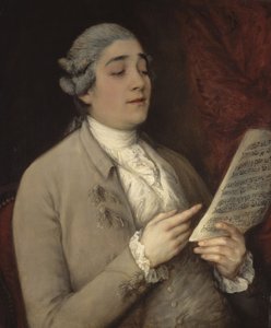 Portret van Giusto Ferdinando Tenducci 1736-1790, bekend als il Senesino, ca 1770 door Thomas Gainsborough
