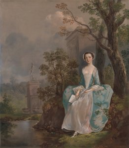 Portret van een Vrouw, ca. 1750 door Thomas Gainsborough