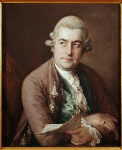 Portret van de Duitse componist Johan Christian Bach door Thomas Gainsborough