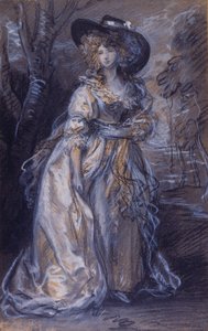 Studie van een dame door Thomas Gainsborough