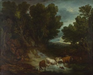 De waterplaats, voor 1777 door Thomas Gainsborough
