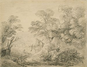 Boslandschap met Ezel en Figuren, c.1759