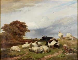 In de moerassen bij Ramsgate, Isle of Thanet door Thomas George Cooper