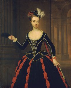 Portret van de eerbiedwaardige mevrouw William Townshend door Thomas Gibson