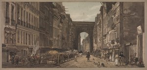 Een selectie van twintig van de meest pittoreske uitzichten in Parijs: Uitzicht op de poort van St. Denis..., 1803