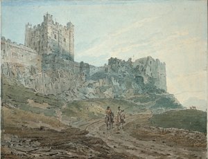 Bamburgh Castle Bamborough, Northumberland, 1792-1794 door Thomas Girtin