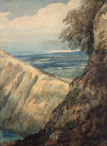 Kust van Dorset, nabij Lulworth Cove door Thomas Girtin