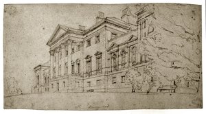 Harewood House, Yorkshire door Thomas Girtin