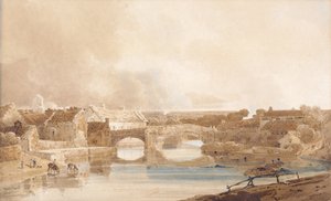 Morpeth Brug, Northumberland, ca. 1801 door Thomas Girtin