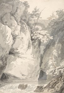 Aan de oevers van het Comomeer, ca. 1796 door Thomas Girtin