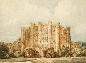 PD.52-1966 Westelijk uitzicht op Thornton Abbey, Lincolnshire, c.1794 (aquarel en potlood op papier) door Thomas Girtin