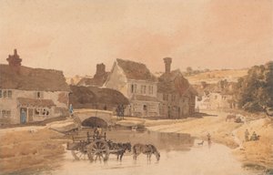 Het dorp Kirkstall, Yorkshire door Thomas Girtin