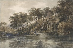 Bomen en Vijvers bij Bromley, Kent door Thomas Girtin