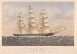 Clipper Schip Ambassador, A.1. 16 Jaar... William Lund Esquire & anderen (eigenaren) William Walker Esquire (bouwers) door Thomas Goldsworth Dutton