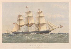 Clipper Ship Lahloo, 799 ton, bereidt zich voor om de piloot te landen bij de Owers door Thomas Goldsworth Dutton