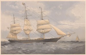 Het klipperschip Norman Court, ca. 1868-74 door Thomas Goldsworth Dutton