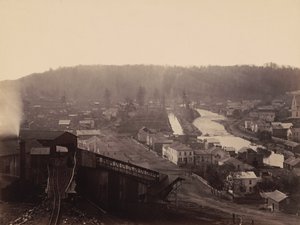 Archbald, Del.  Hudson Canal Co, ca. 1863-1865 (foto) door Thomas H. Johnson
