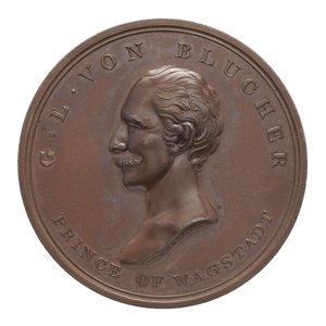 Medaille ter herdenking van Wellington en Blücher bij Waterloo door Thomas Halliday