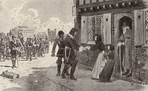 Sir Richard Fanshawe een Gevangene bij Charing Cross door Thomas Hamilton Crawford