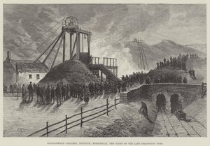 Mauricewood Colliery, Penicuik, Midlothian, de plaats van de recente rampzalige brand