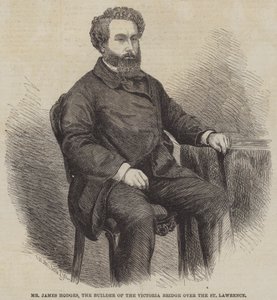 De heer James Hodges, de bouwer van de Victoria-brug over de St. Lawrence door Thomas Harrington Wilson