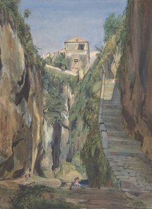 Een vallei in Sorrento, midden 19e eeuw door Thomas Hartley Cromek