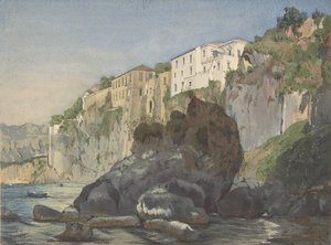 Huizen in Sorrento, midden 19e eeuw