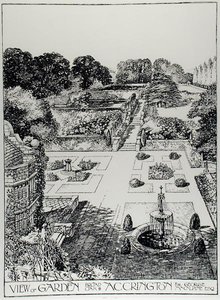 Uitzicht op tuin, Broad Oak, Accrington, uit 