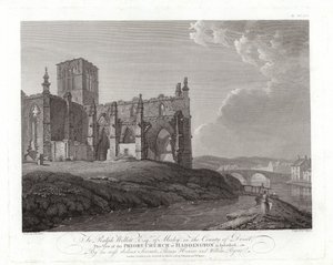 Priorijkerk in Haddington door Thomas Hearne