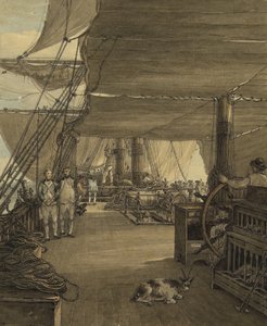 Scène aan boord van de HMS 