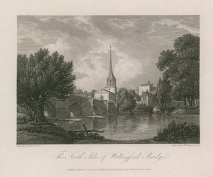De noordzijde van Wallingford Bridge door Thomas Hearne