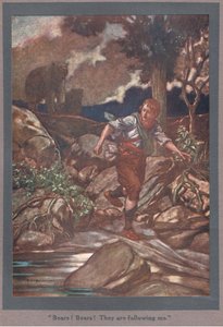 Beren! Beren! Ze volgen me (kleurenlitho) door Thomas Heath Robinson